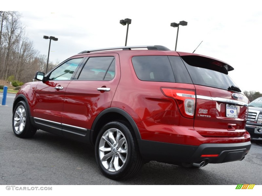 2014 Explorer Limited - Ruby Red / Charcoal Black photo #36