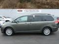 2012 Cypress Green Pearl Toyota Sienna XLE AWD  photo #2
