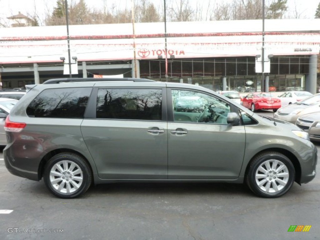 2012 Sienna XLE AWD - Cypress Green Pearl / Light Gray photo #10