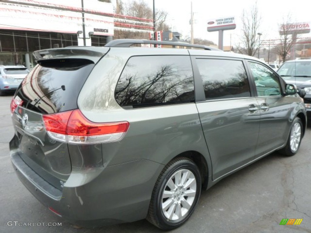 2012 Sienna XLE AWD - Cypress Green Pearl / Light Gray photo #16