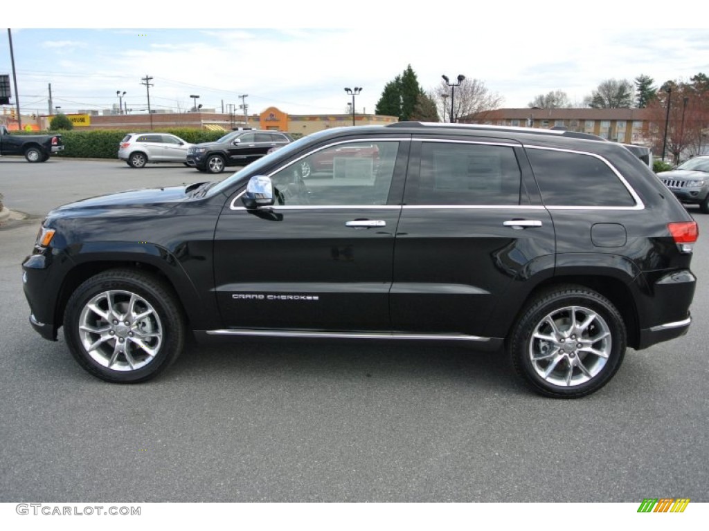 2014 Grand Cherokee Summit 4x4 - Brilliant Black Crystal Pearl / Summit Morocco Black Natura Leather photo #3