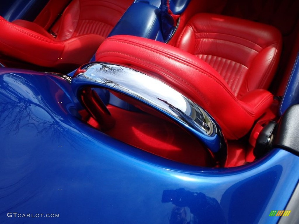 2002 Corvette Convertible - Electron Blue Metallic / Torch Red photo #19