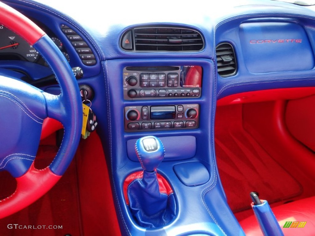2002 Corvette Convertible - Electron Blue Metallic / Torch Red photo #21