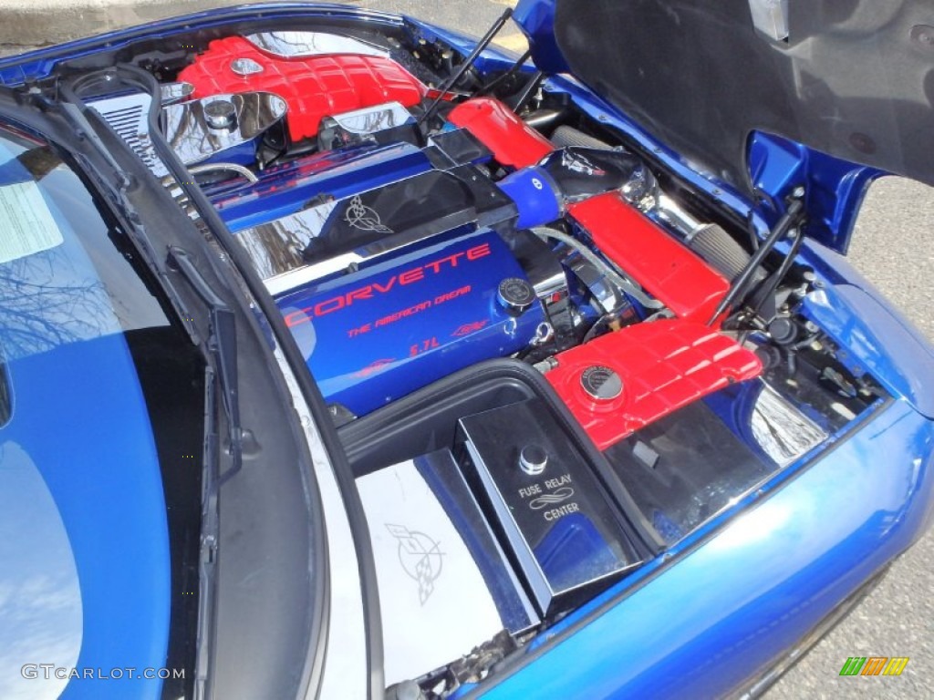 2002 Corvette Convertible - Electron Blue Metallic / Torch Red photo #27