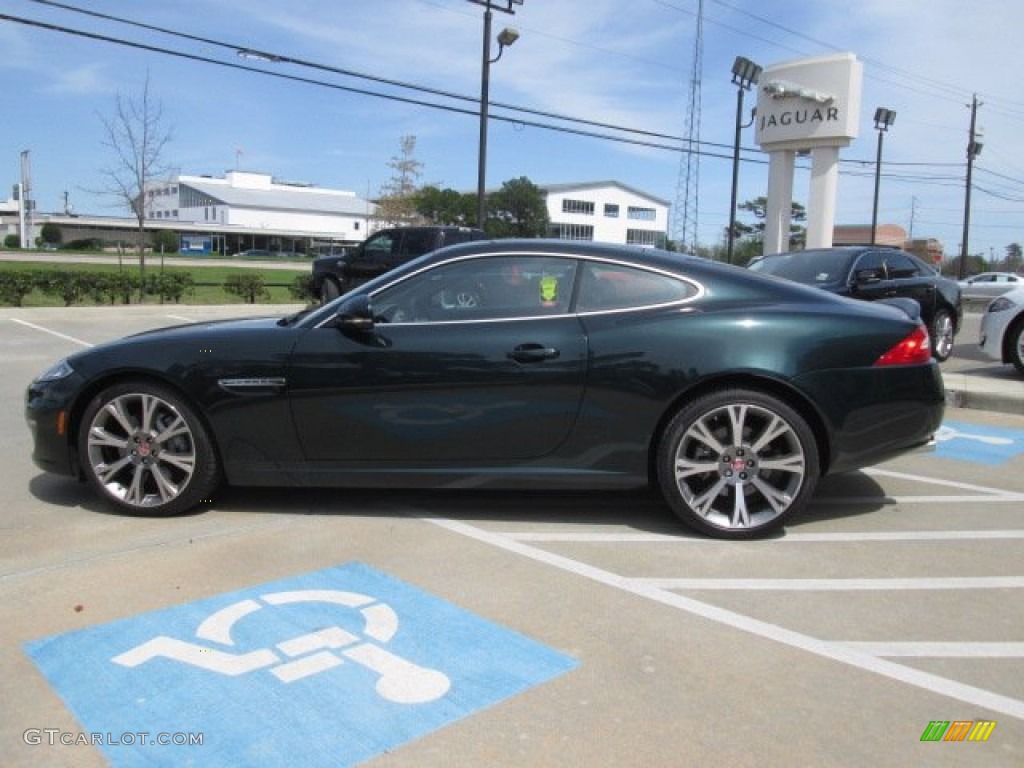 2014 XK Coupe - British Racing Green Metallic / Warm Charcoal/Warm Charcoal photo #7