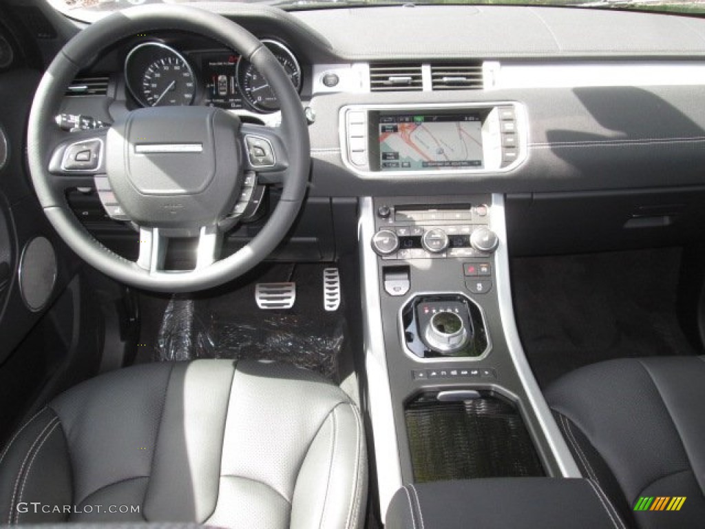 2014 Land Rover Range Rover Evoque Dynamic Dynamic Ebony/Cirrus Stitch Dashboard Photo #92082383