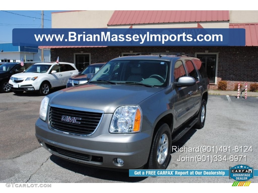 2007 Yukon SLT - Steel Gray Metallic / Light Titanium photo #1