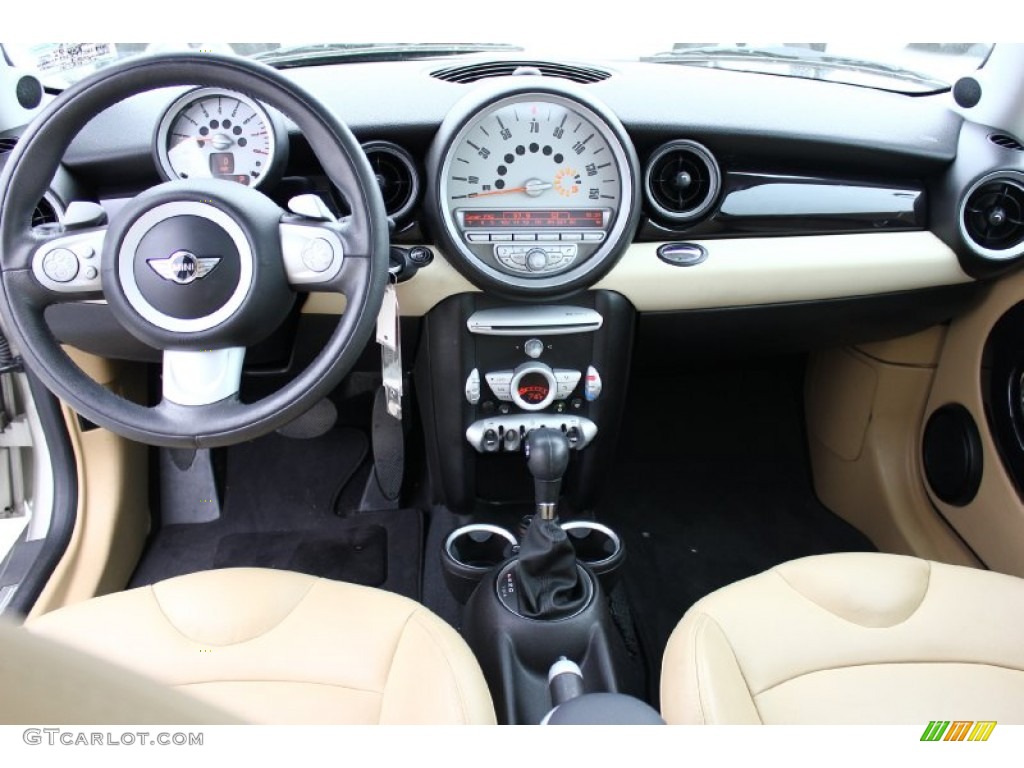 2008 Mini Cooper Hardtop Gravity Tuscan Beige Dashboard Photo #92088389