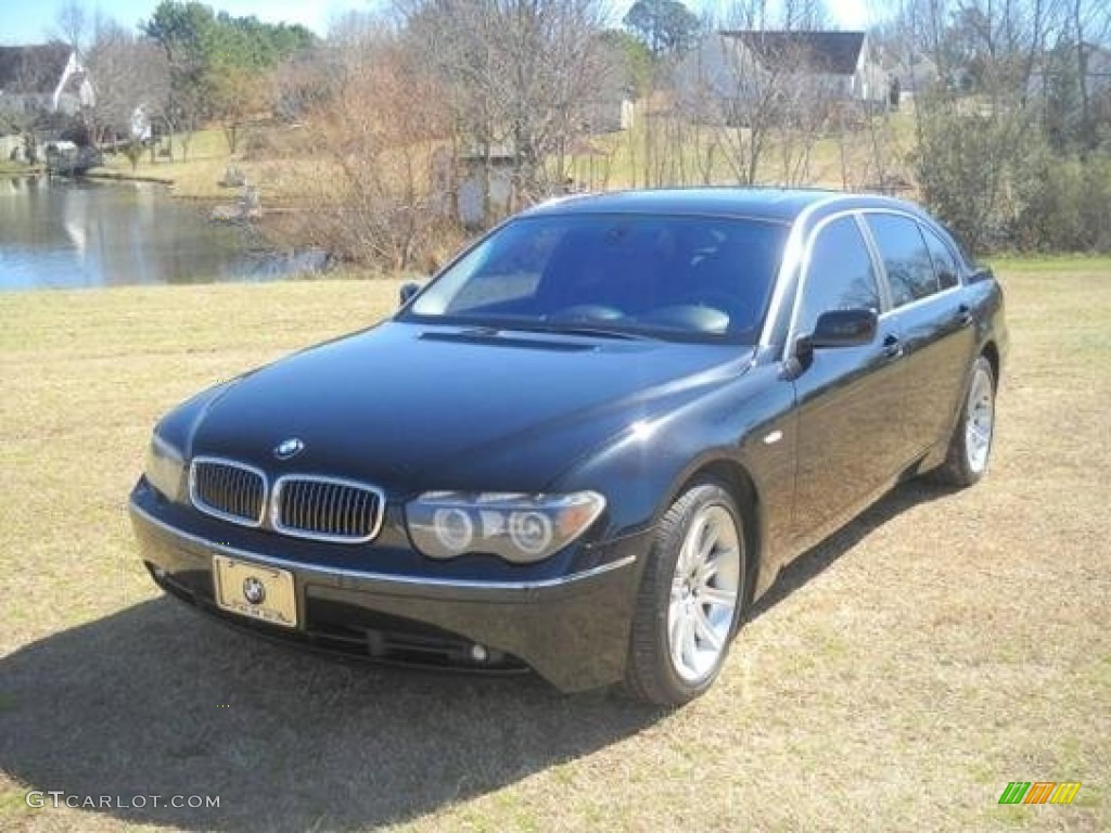 2004 7 Series 745Li Sedan - Black Sapphire Metallic / Black/Black photo #1