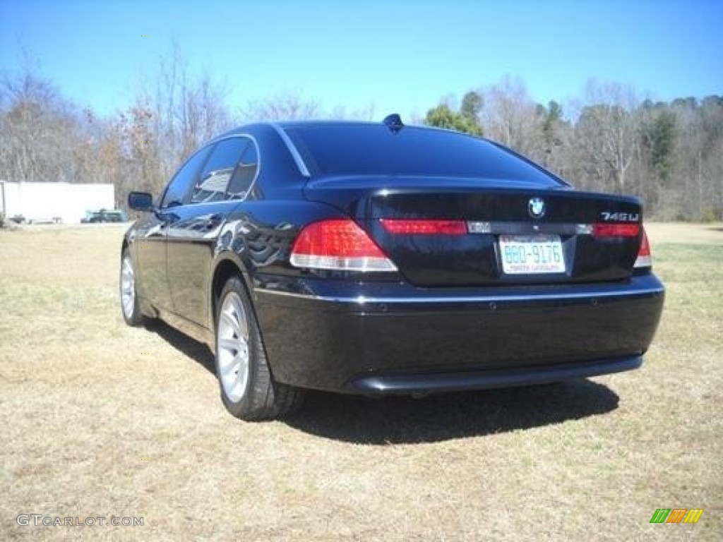 2004 7 Series 745Li Sedan - Black Sapphire Metallic / Black/Black photo #3