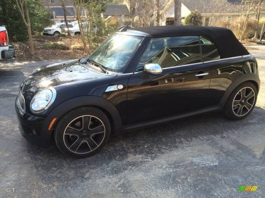 2009 Cooper S Convertible - Midnight Black / Black/Grey photo #1