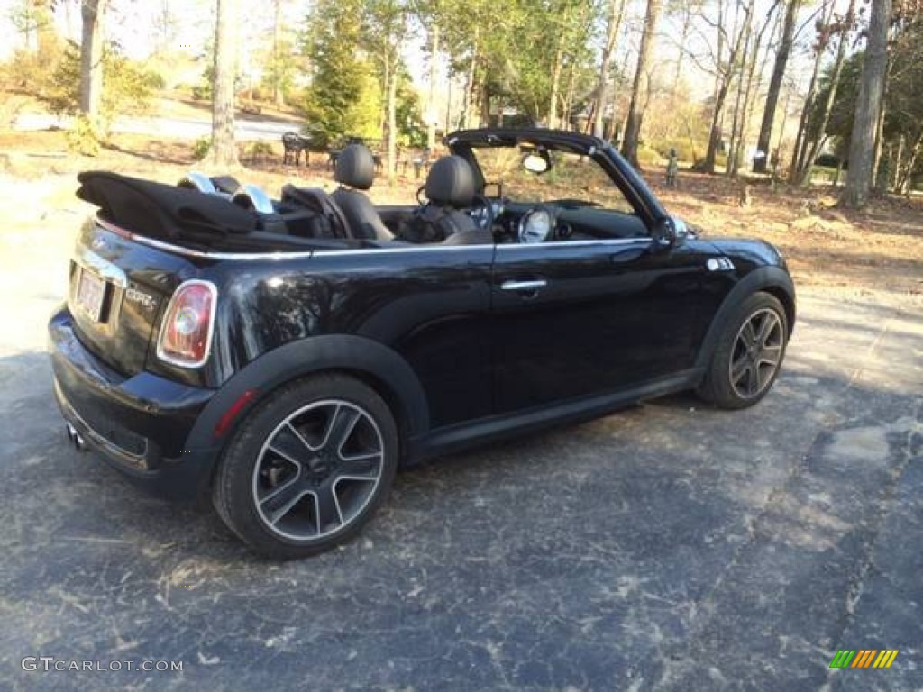 2009 Cooper S Convertible - Midnight Black / Black/Grey photo #5