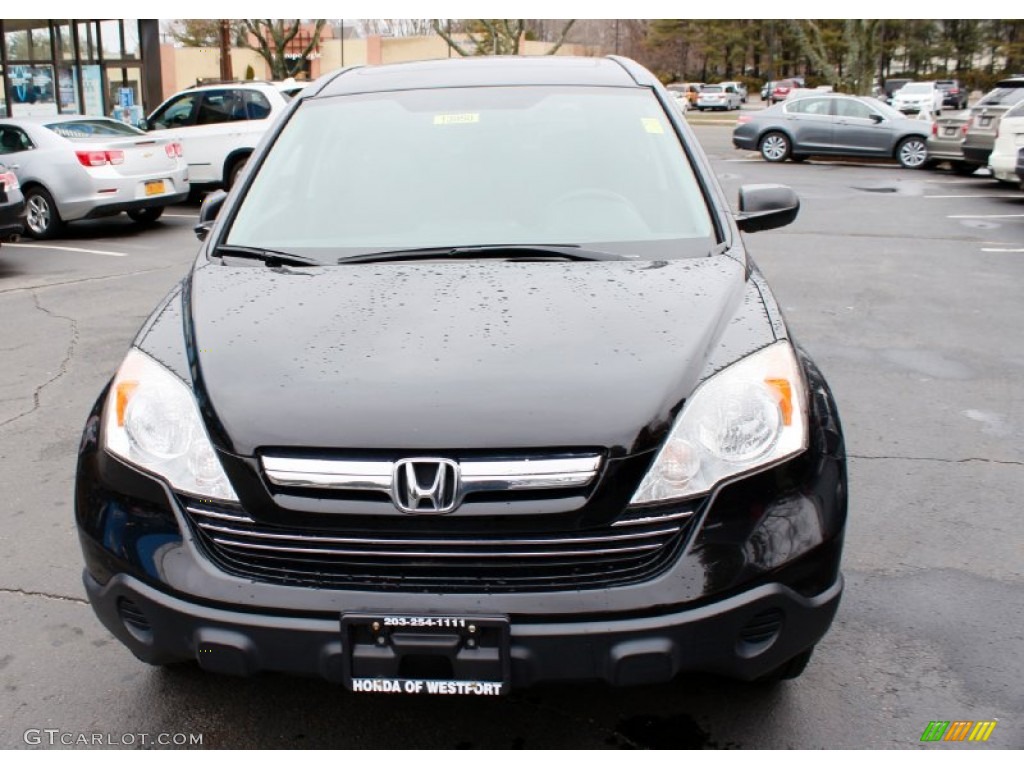 2009 CR-V EX 4WD - Crystal Black Pearl / Gray photo #2