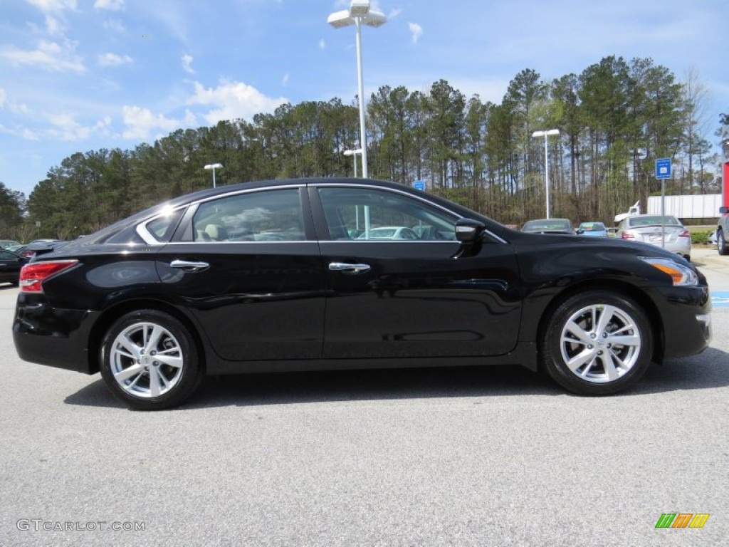 2014 Altima 2.5 SL - Super Black / Beige photo #5
