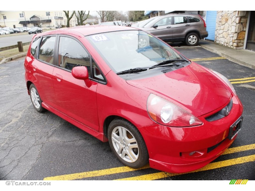Milano Red 2007 Honda Fit Sport Exterior Photo #92090513
