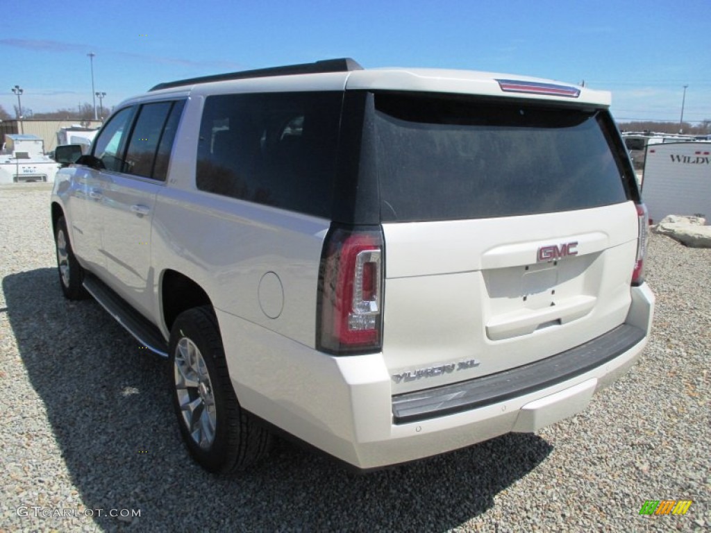 2015 Yukon XL SLT 4WD - White Diamond Tricoat / Cocoa/Dune photo #35