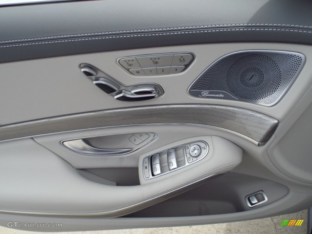 2014 Mercedes-Benz S 550 Sedan Crystal Grey/Seashell Grey Door Panel Photo #92092340