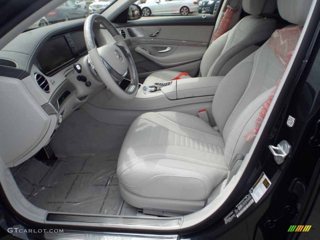 Crystal Grey/Seashell Grey Interior 2014 Mercedes-Benz S 550 Sedan Photo #92092355