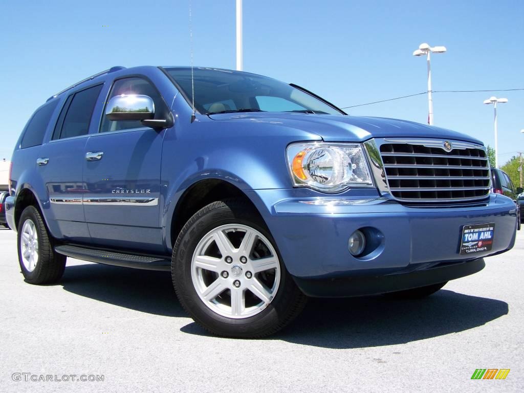 2007 Aspen Limited HEMI 4WD - Marine Blue Pearl / Dark Khaki/Light Graystone photo #1