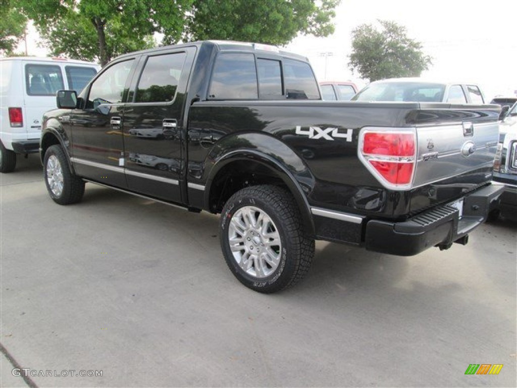 2014 F150 Platinum SuperCrew 4x4 - Tuxedo Black / Platinum Unique Pecan photo #3