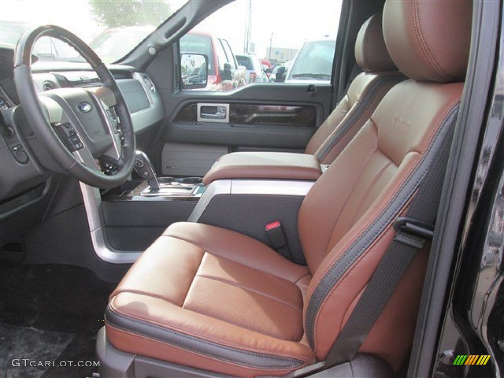 2014 F150 Platinum SuperCrew 4x4 - Tuxedo Black / Platinum Unique Pecan photo #7