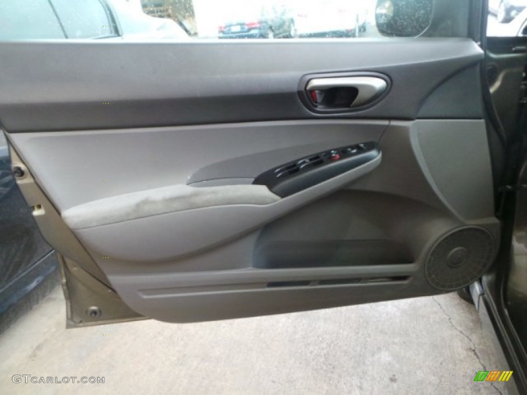 2007 Honda Civic LX Sedan Gray Door Panel Photo #92105372