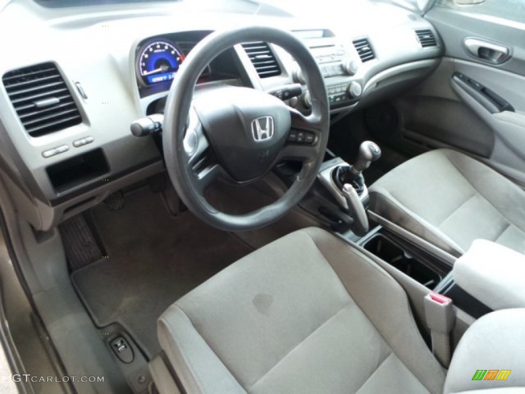 Gray Interior 2007 Honda Civic LX Sedan Photo #92105393