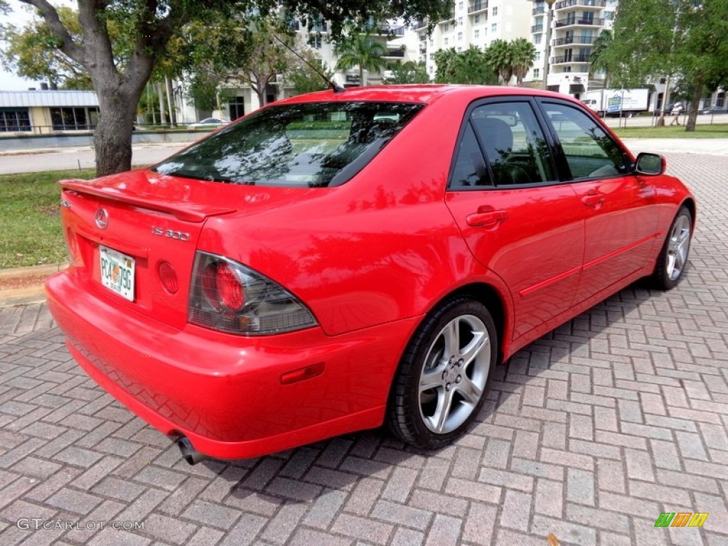 2002 IS 300 - Absolutely Red / Black photo #10