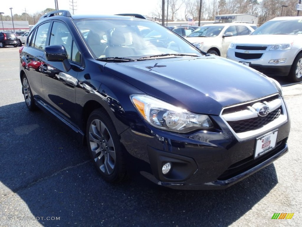 2014 Impreza 2.0i Sport Premium 5 Door - Plasma Blue Pearl / Ivory photo #3
