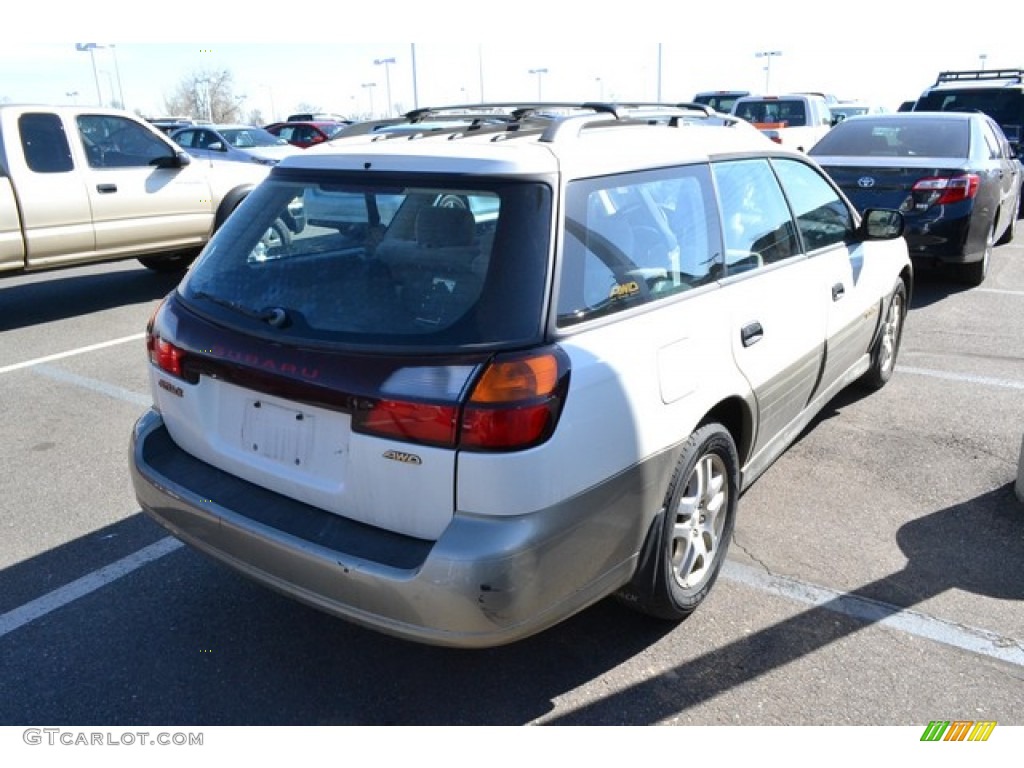 2002 Outback Wagon - White Frost Pearl / Beige photo #2