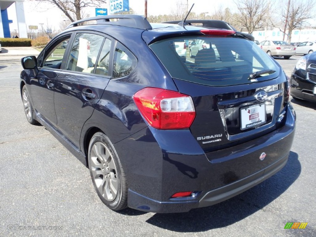 2014 Impreza 2.0i Sport Premium 5 Door - Plasma Blue Pearl / Ivory photo #9