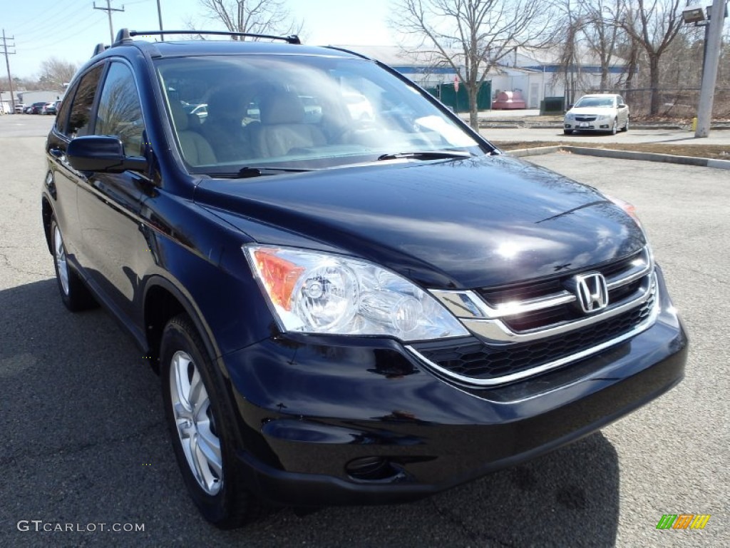 2010 CR-V EX-L AWD - Crystal Black Pearl / Ivory photo #3