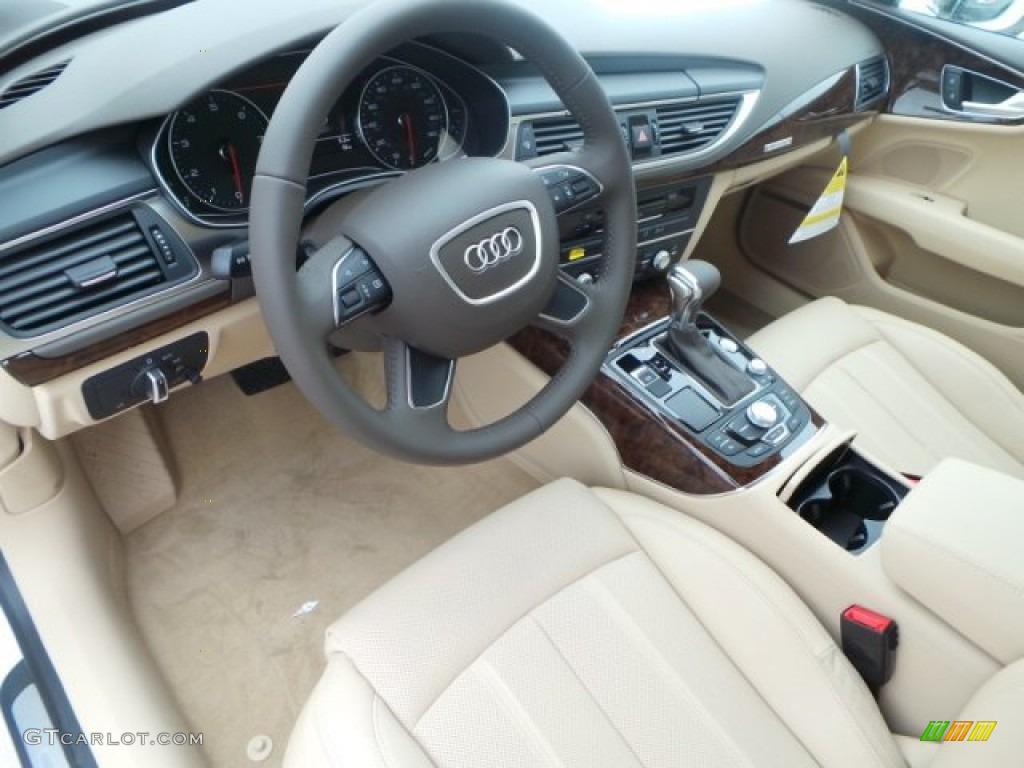 Velvet Beige Interior 2014 Audi A7 3.0T quattro Prestige Photo #92111477