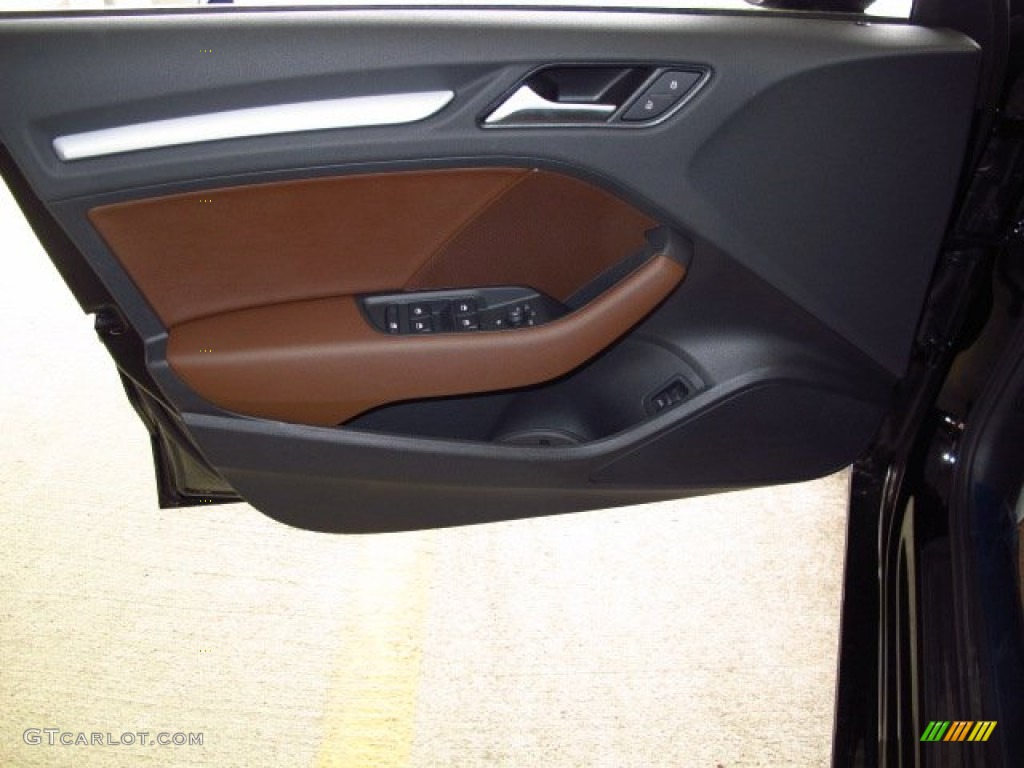 2015 Audi A3 2.0 Premium quattro Chestnut Brown Door Panel Photo #92112908