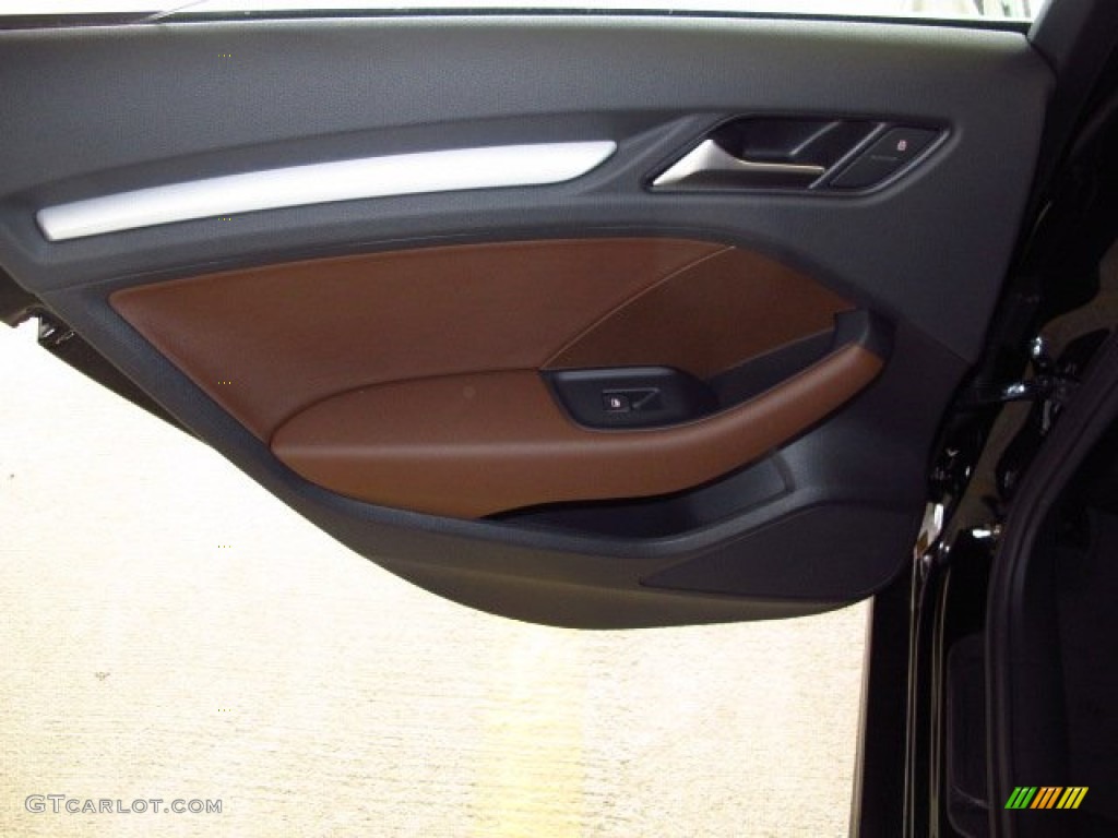 2015 Audi A3 2.0 Premium quattro Chestnut Brown Door Panel Photo #92112956