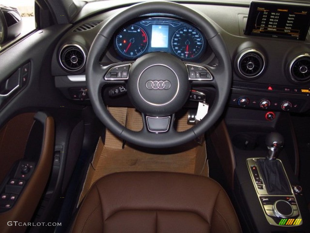 2015 Audi A3 2.0 Premium quattro Chestnut Brown Dashboard Photo #92112998