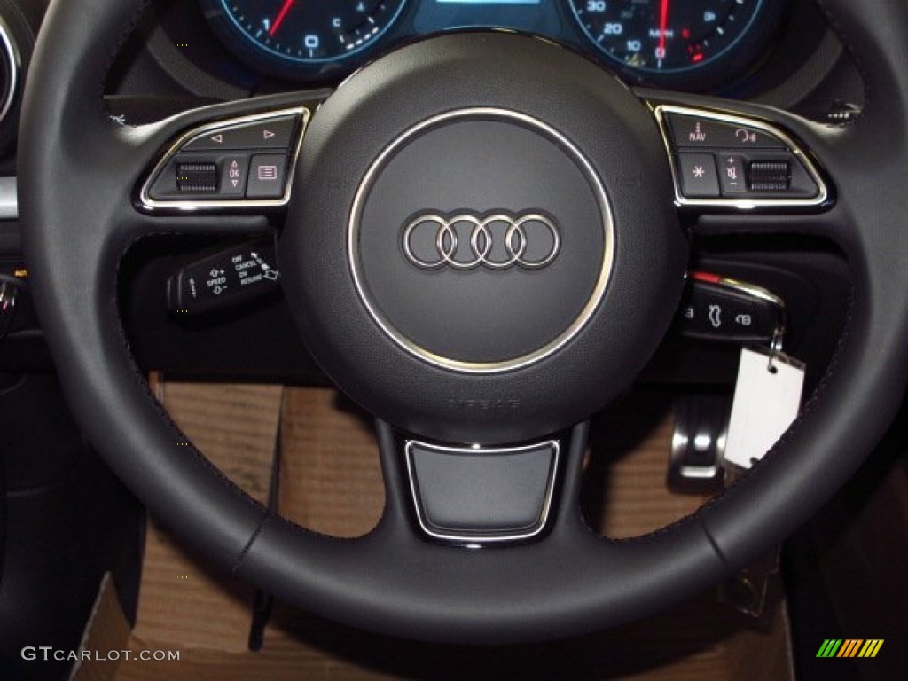 2015 Audi A3 2.0 Premium quattro Chestnut Brown Steering Wheel Photo #92113099