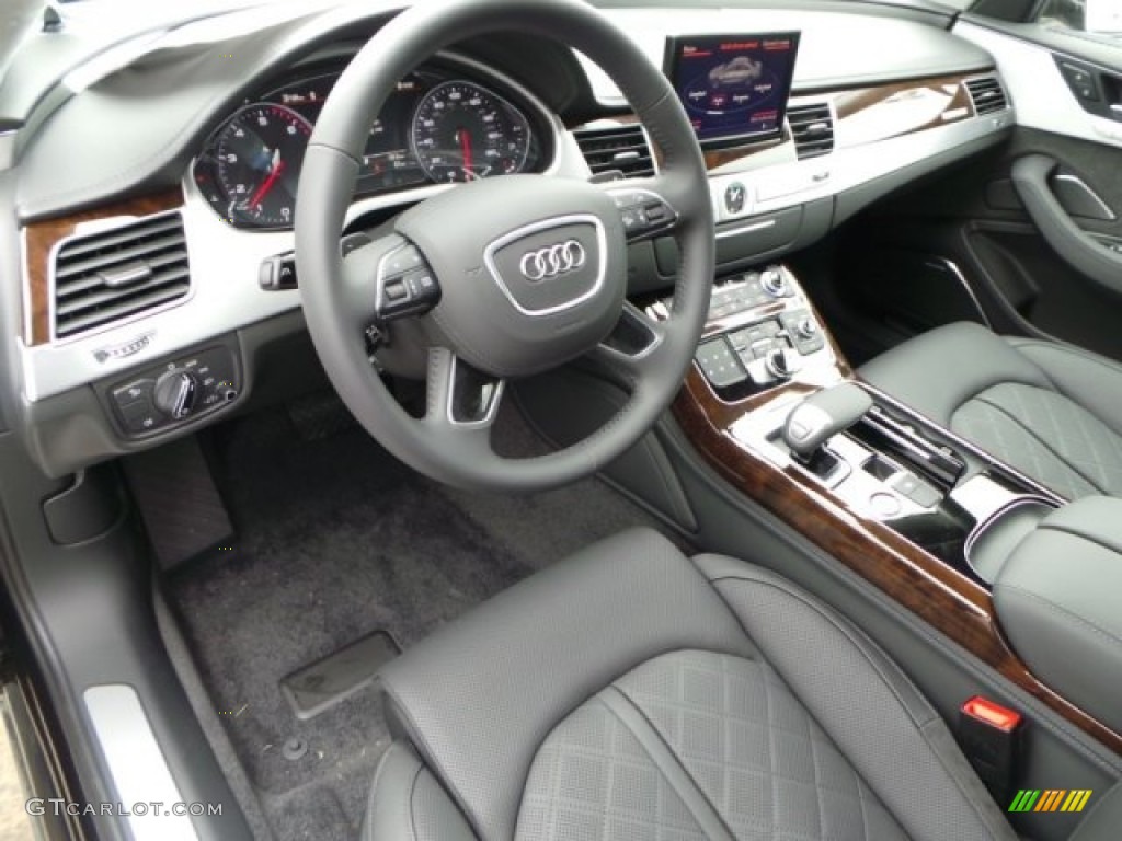 Black Interior 2014 Audi A8 4.0T quattro Photo #92114803