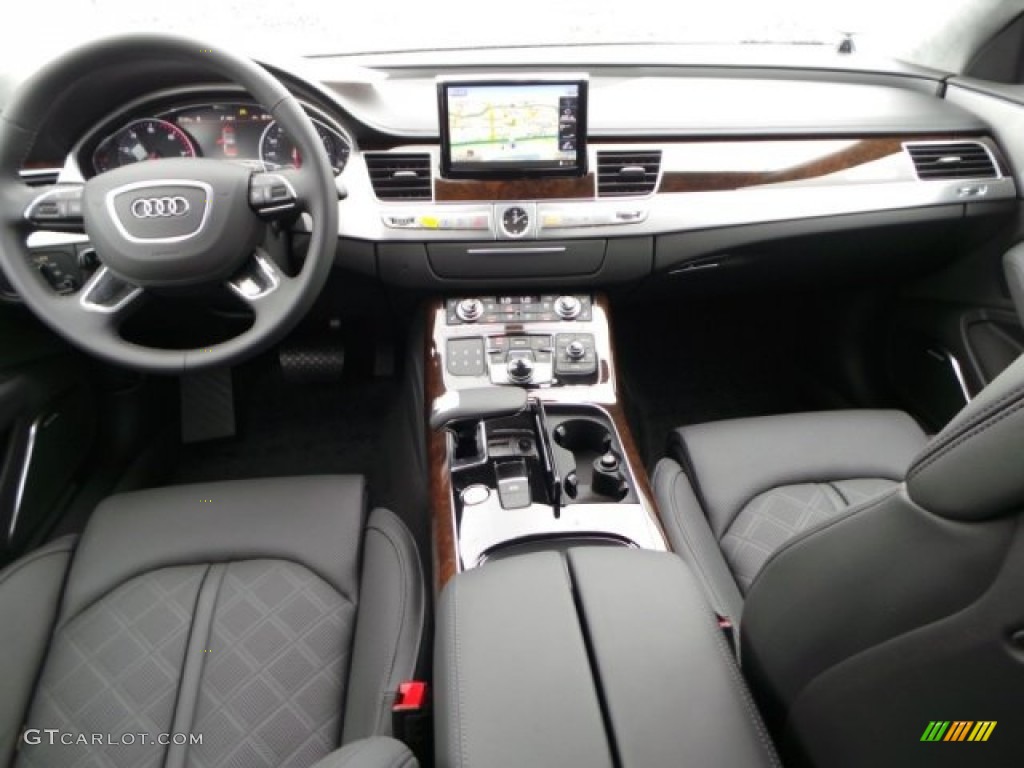 2014 Audi A8 4.0T quattro Black Dashboard Photo #92115167