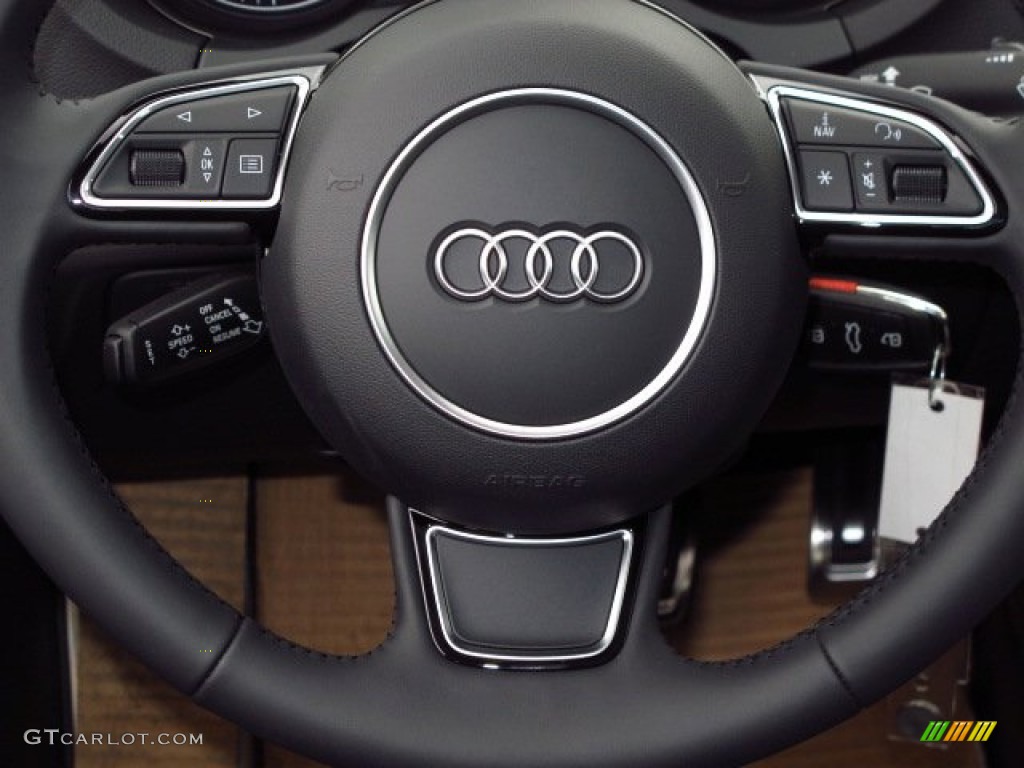2015 Audi A3 1.8 Premium Black Steering Wheel Photo #92115278
