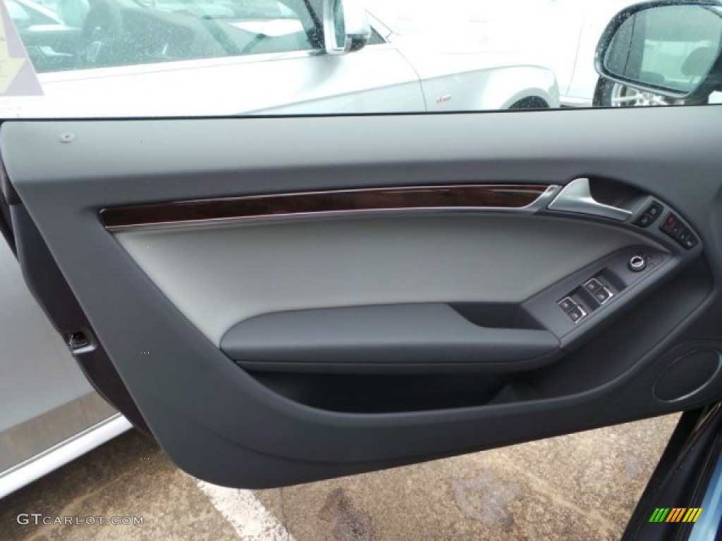 2014 Audi A5 2.0T Cabriolet Titanium Gray Door Panel Photo #92115554