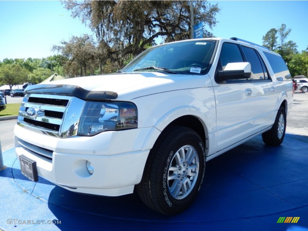 2013 Expedition EL Limited - White Platinum Tri-Coat / Charcoal Black photo #1