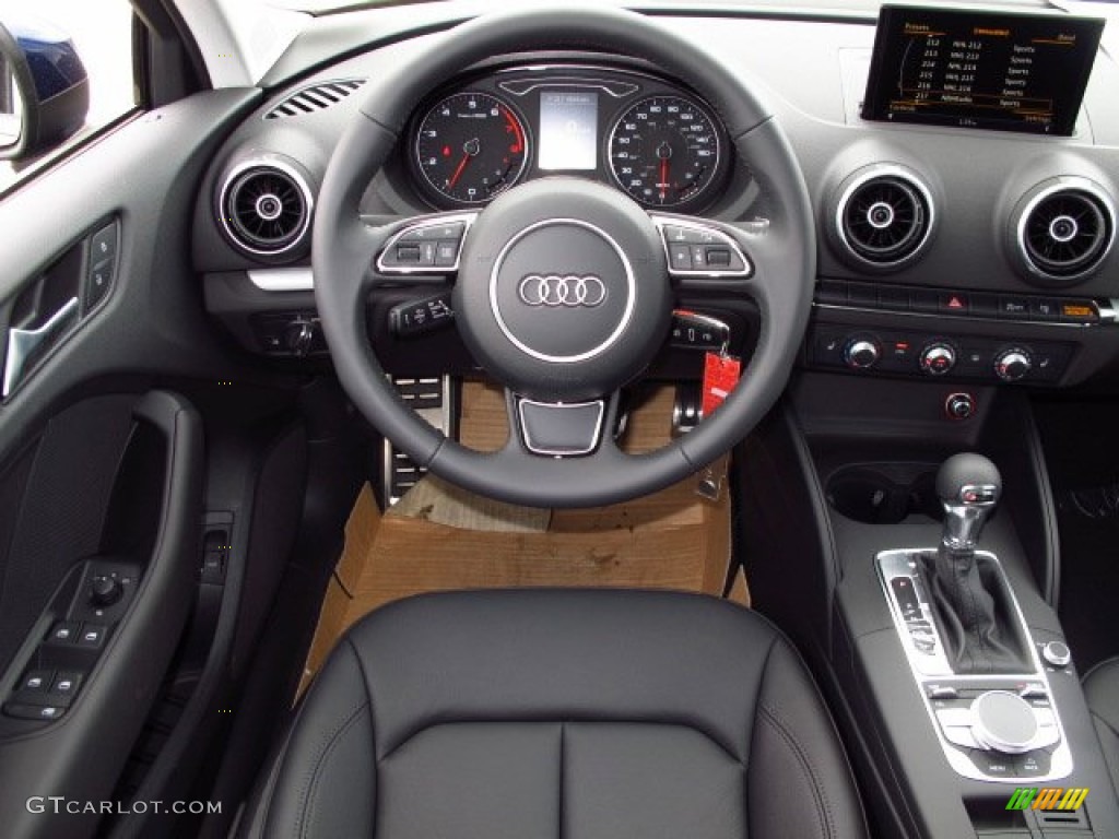 2015 Audi A3 2.0 Premium quattro Black Dashboard Photo #92116280