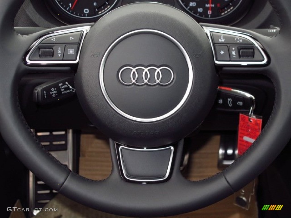 2015 Audi A3 2.0 Premium quattro Black Steering Wheel Photo #92116382