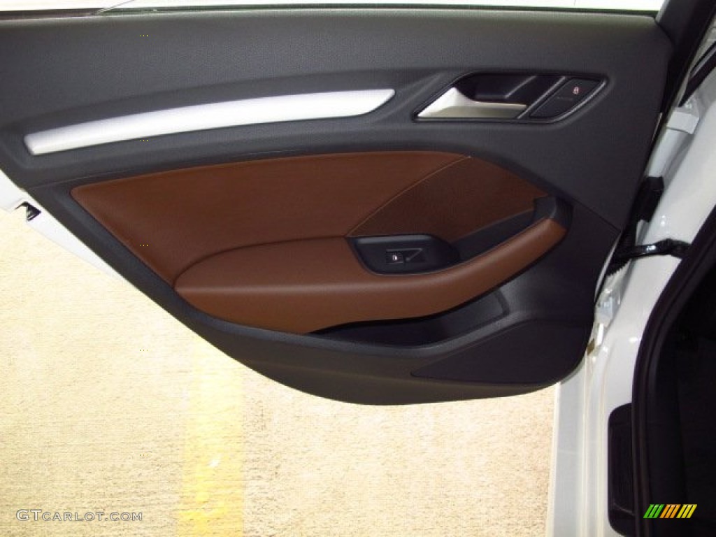 2015 Audi A3 2.0 Premium quattro Chestnut Brown Door Panel Photo #92116736
