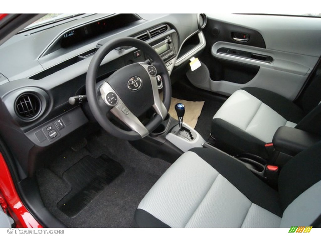 2014 Prius c Hybrid Two - Absolutely Red / Light Blue Gray/Black photo #5