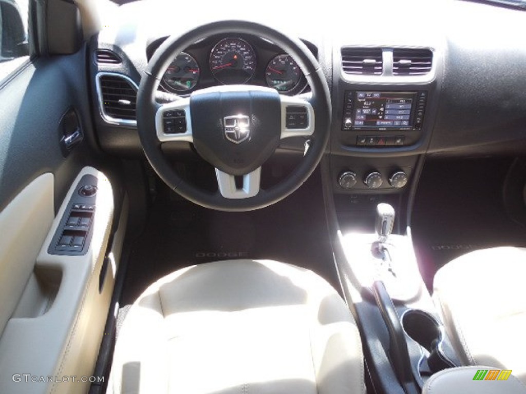 2013 Avenger SXT - New Bright White / Black/Light Frost Beige photo #7