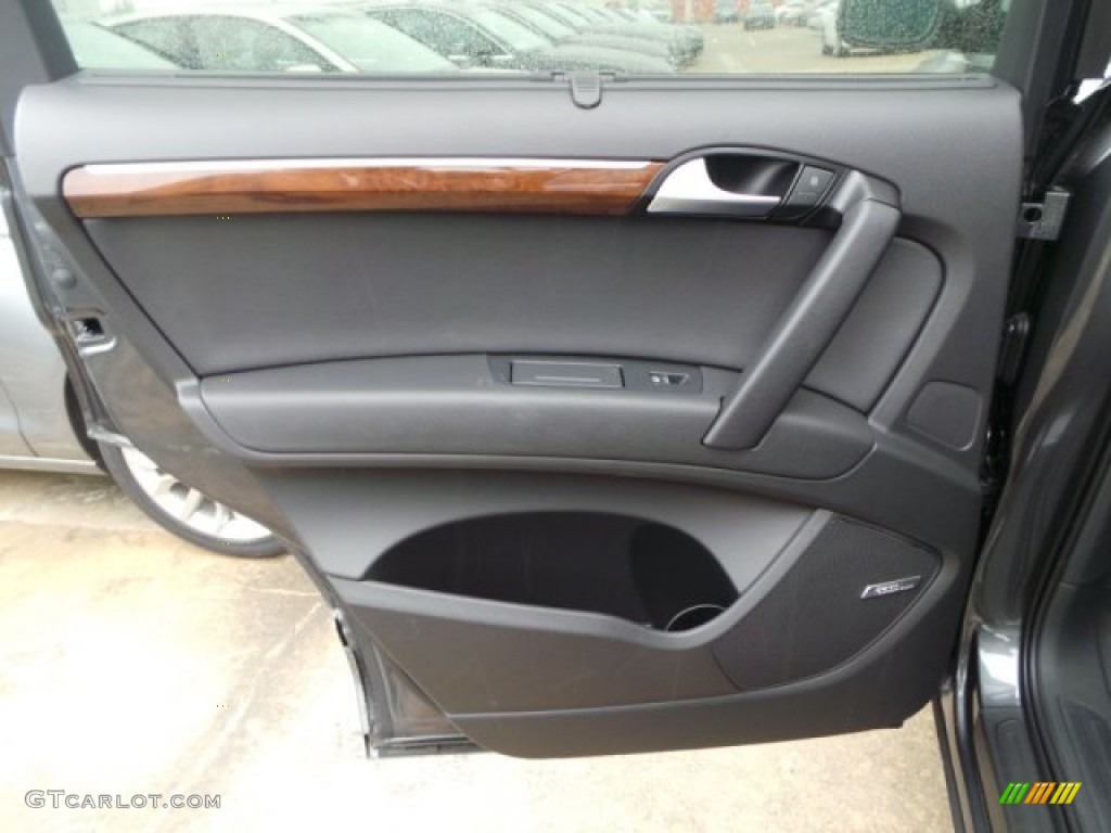 2014 Audi Q7 3.0 TDI quattro Black Door Panel Photo #92117480