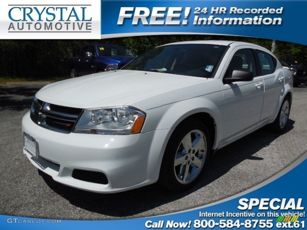 2013 Avenger SE - New Bright White / Black/Light Frost Beige photo #1