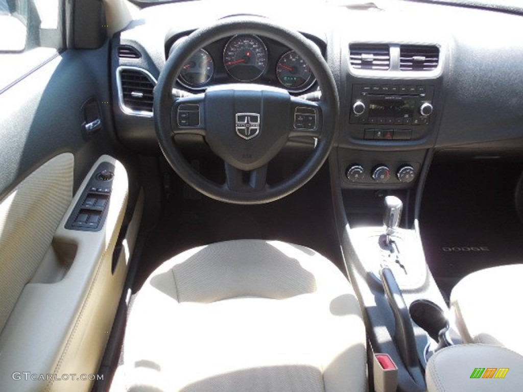 2013 Avenger SE - New Bright White / Black/Light Frost Beige photo #6